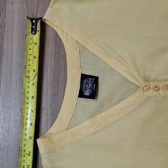 Yellow Button-Up Blouse - Picture 9 of 11